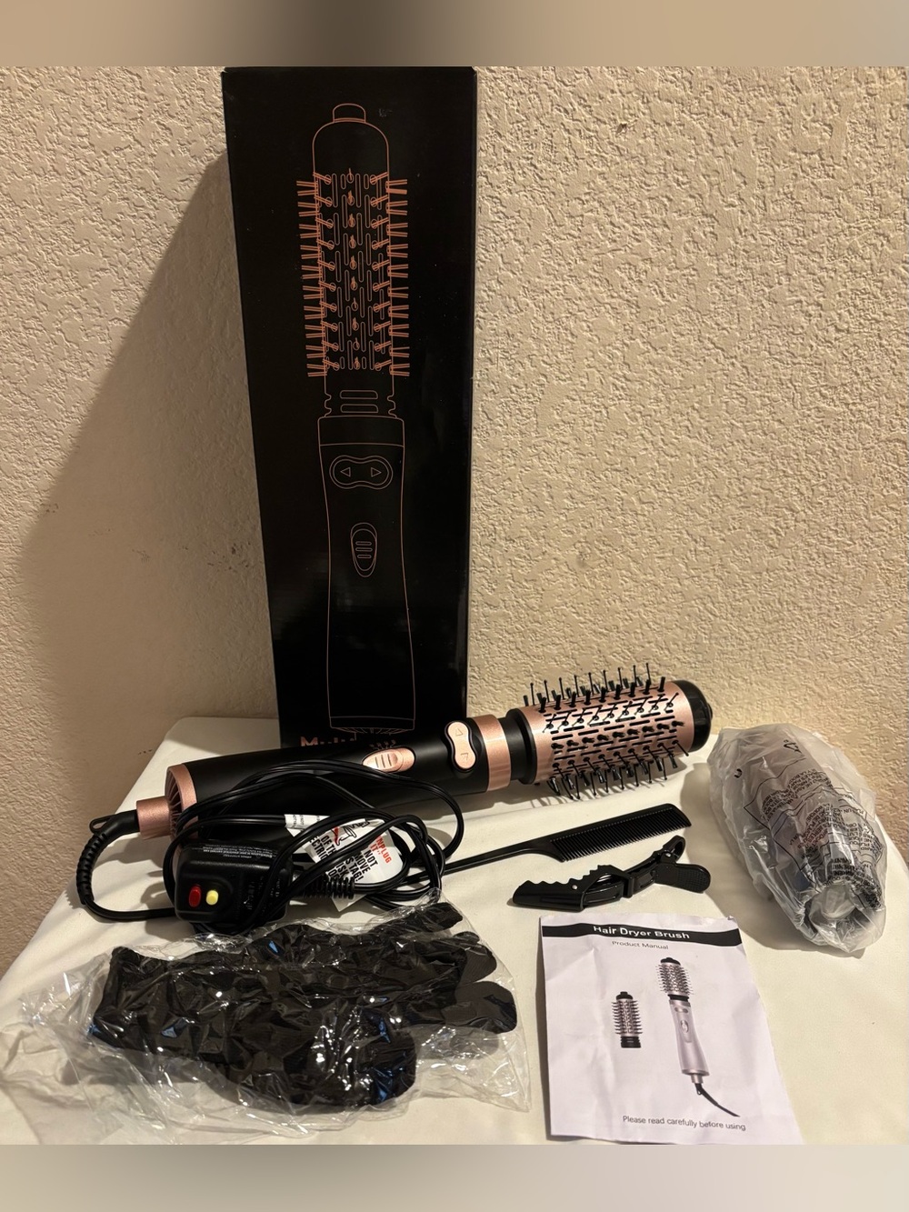 $70. OKWRAP Rotating Hair Dryer Brush 3-in-1 360° Rotating Hot Air Brush New! - Picture 15 of 16